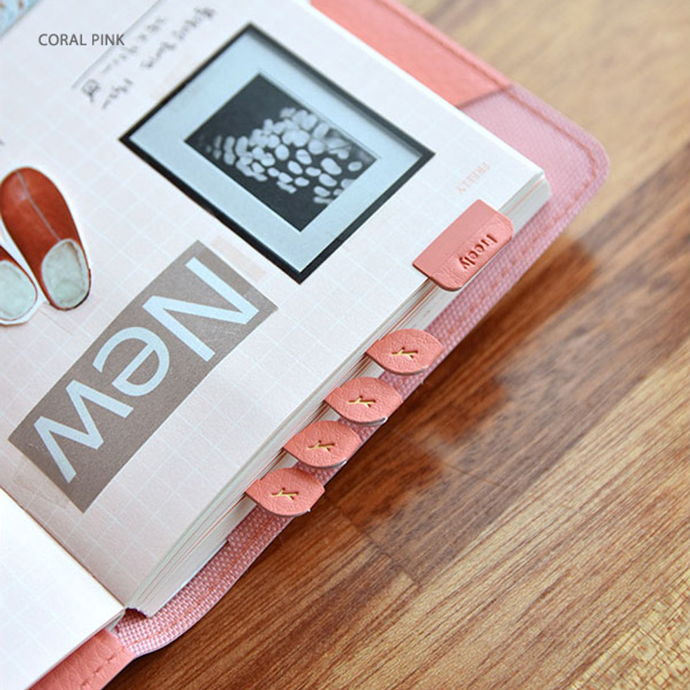 Coral pink - Fresh day PU adhesive index tab sticker