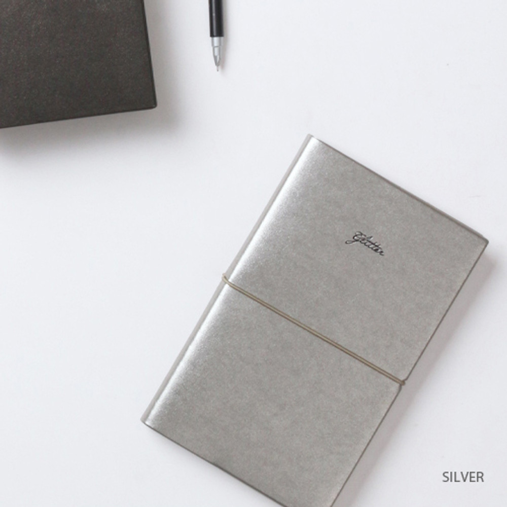 Silver - Glitter medium undated weekly diary