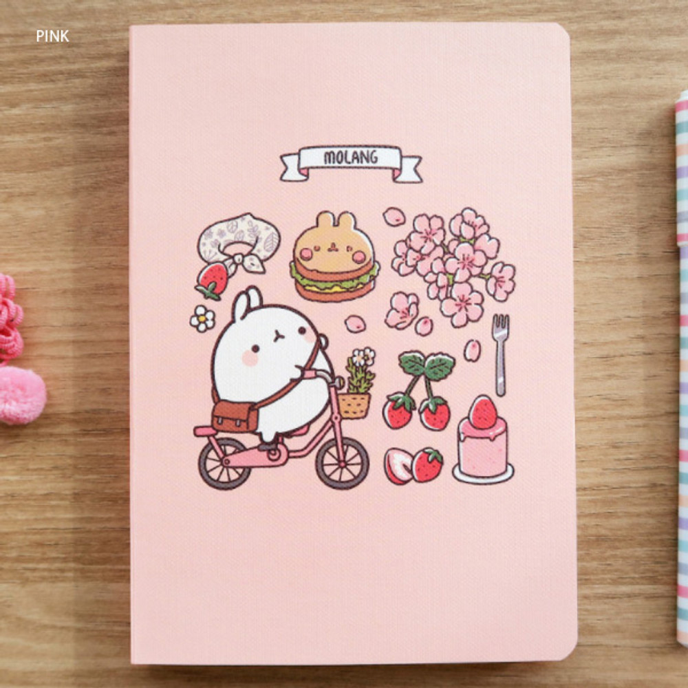 Pink - Molang undated weekly diary agenda