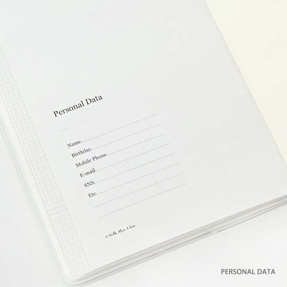 Personal data - 2018 Rim pattern dated monthly planner