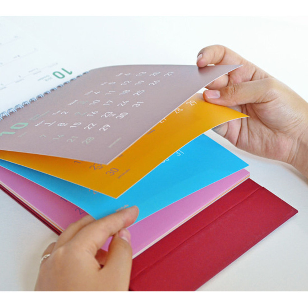 2018 Welcome colorful spiral bound desk calendar 