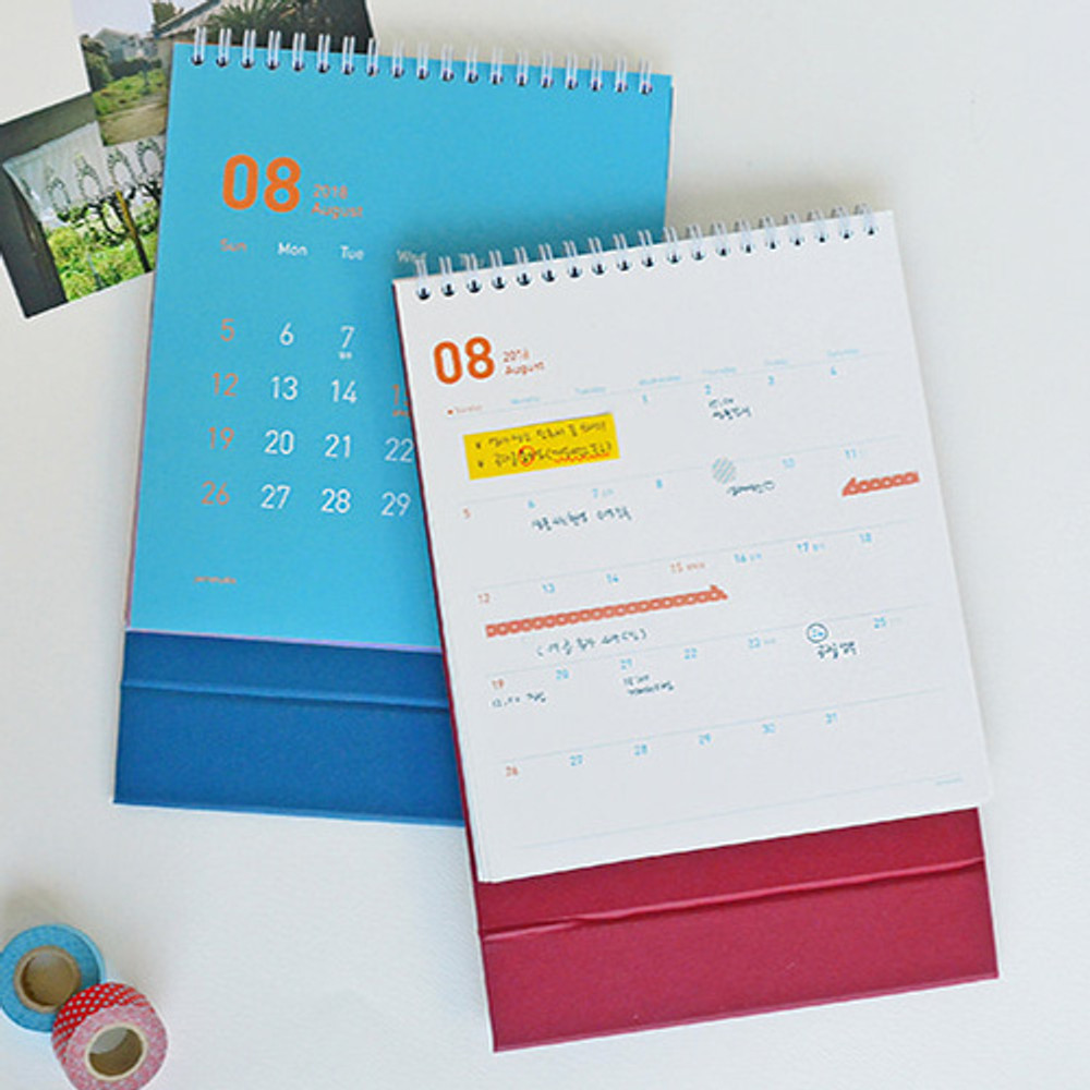 Jam studio 2018 Welcome colorful spiral bound desk calendar