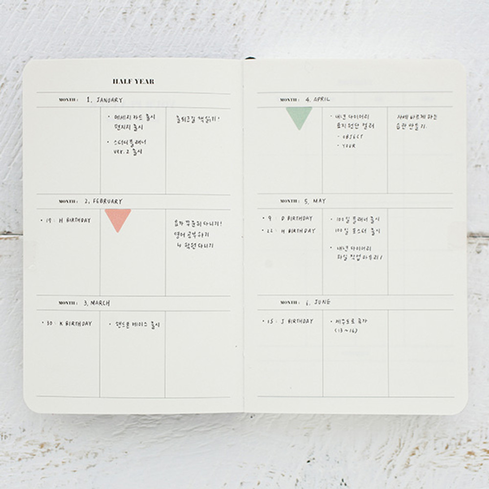 Half year plan - Plan for yourself half year small undated diary