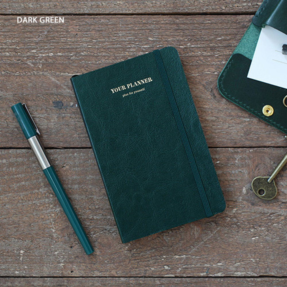Dark green - Plan for yourself half year small undated diary