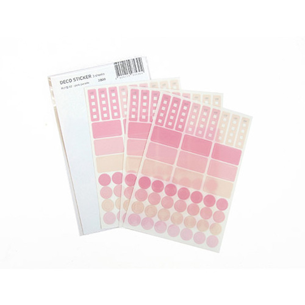 1 set : 3 sheets