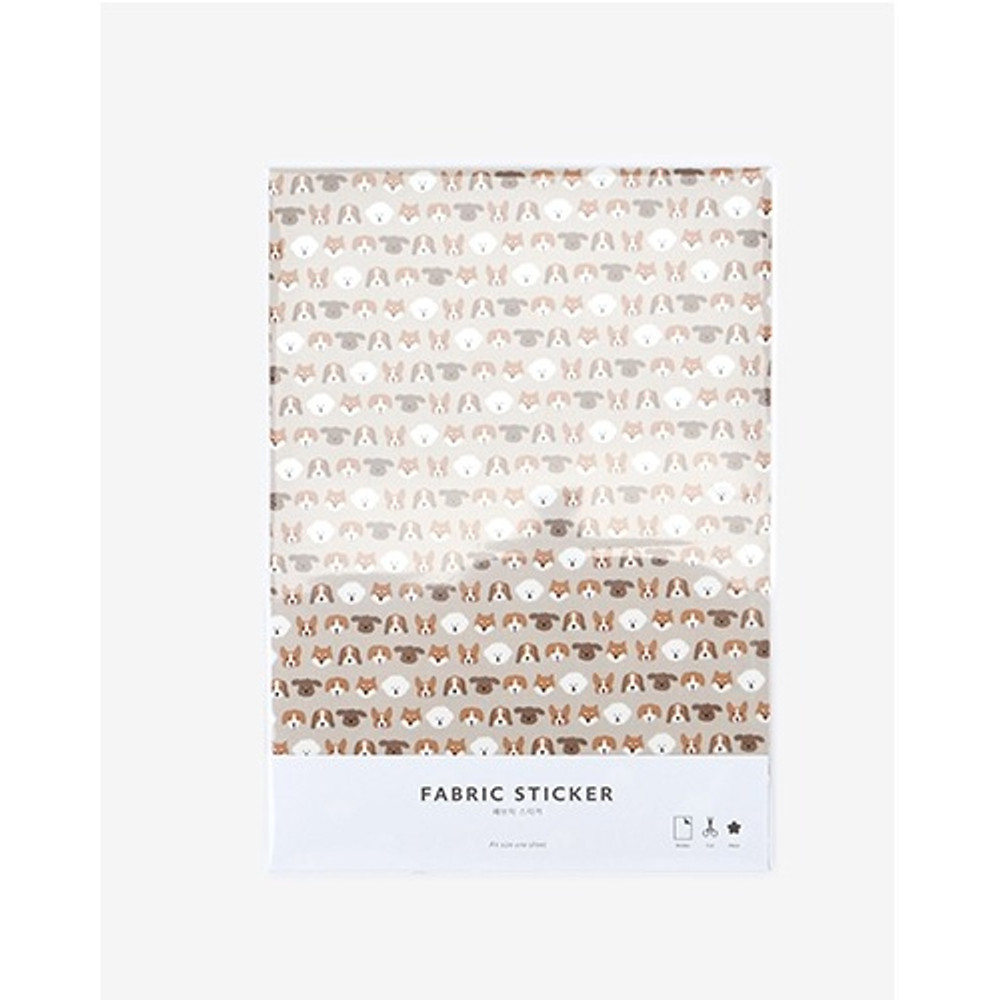 Dailylike Deco fabric sticker 1 sheet A4 size - Puppy