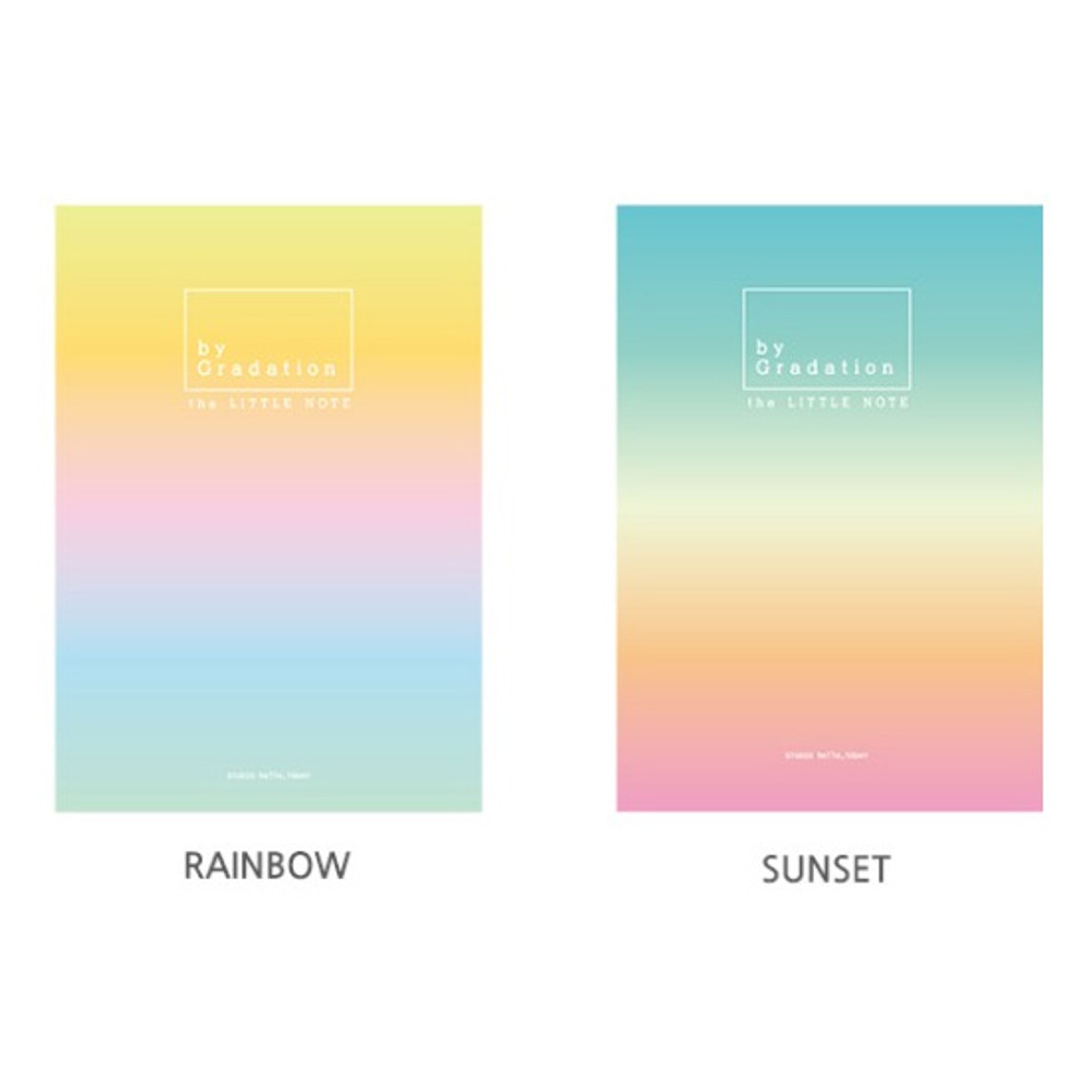 Option - Hello Today Gradation small plain and lined notebook