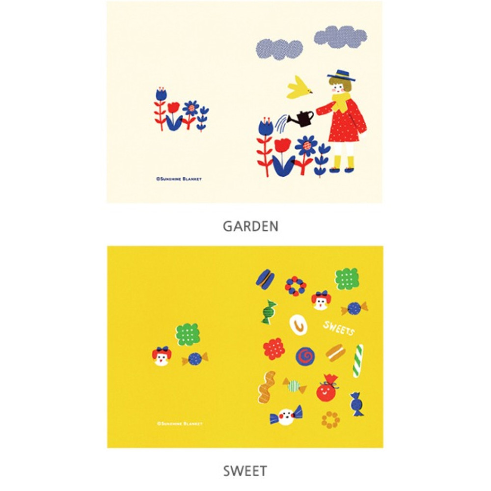 Option - Hello Today Sunshine blanket small plain and lined notebook