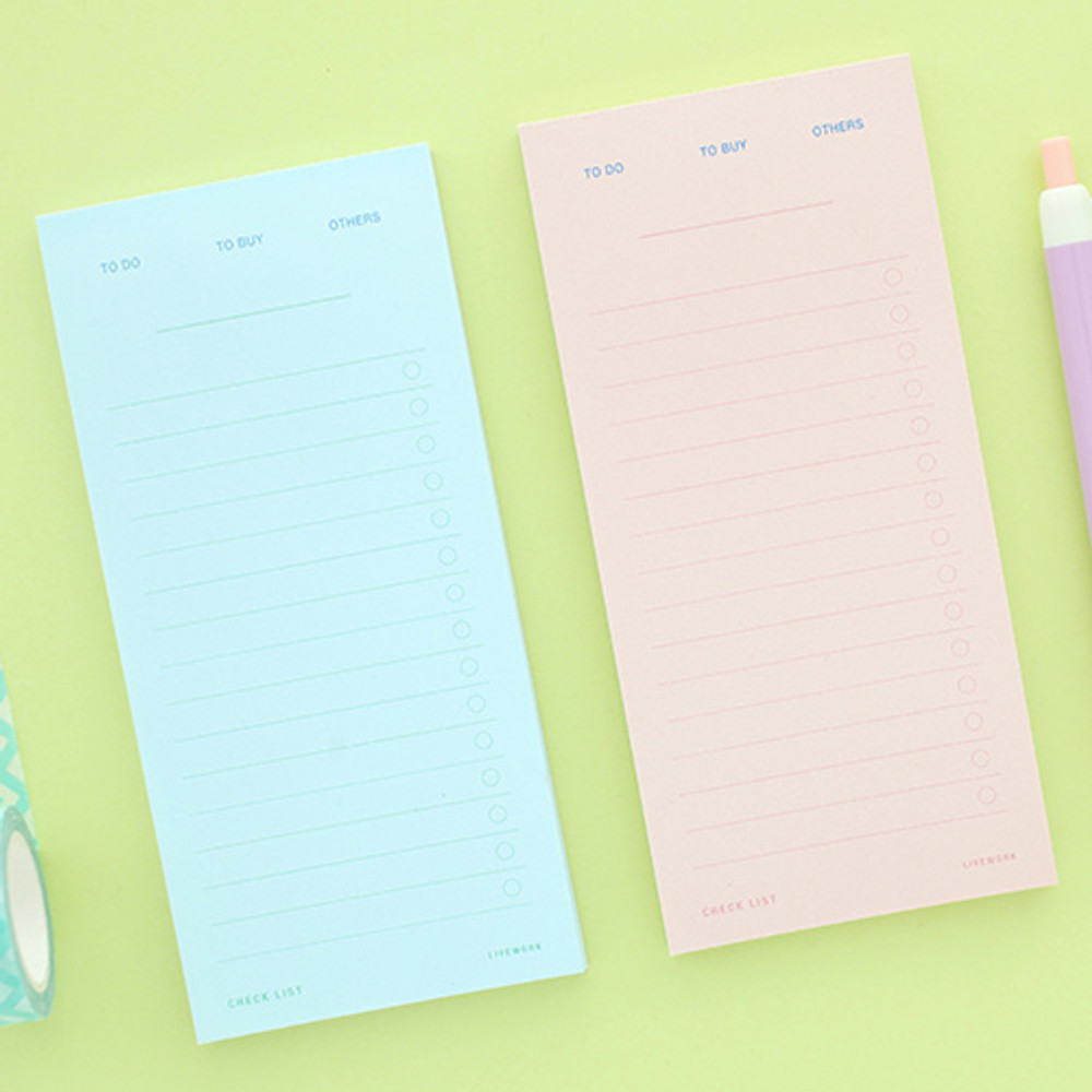 Memory planning notepad - checklist