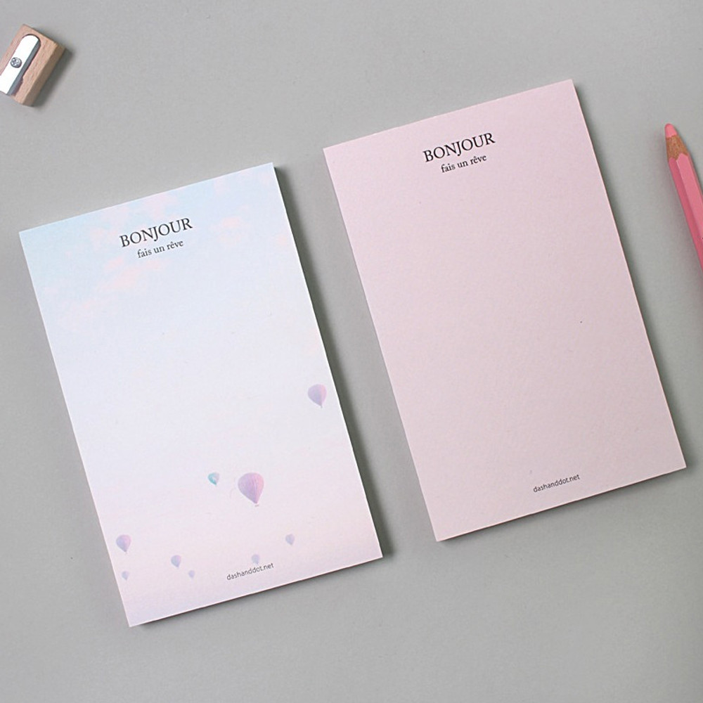 Dash and Dot Bonjour memo writing notepad 100 sheets