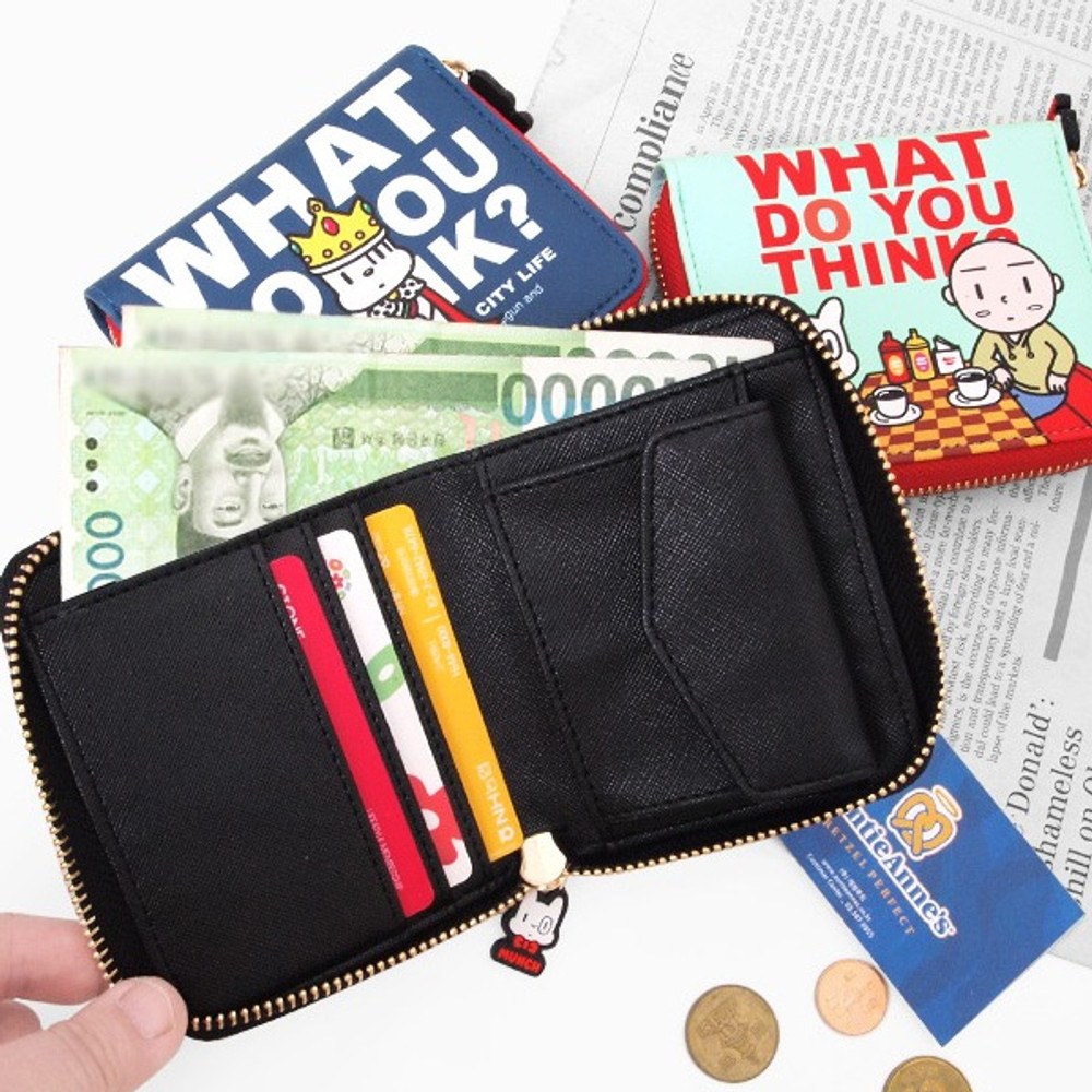2Young Munch zip around bifold wallet