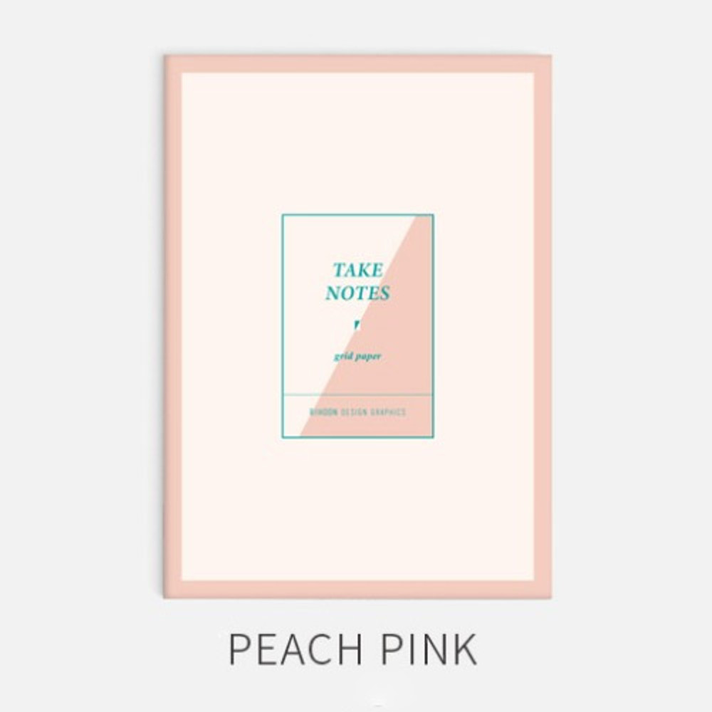 Peach pink - Rihoon Take notes grid notebook ver2