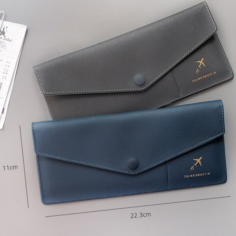 Size of Think about W soft envelope passport case