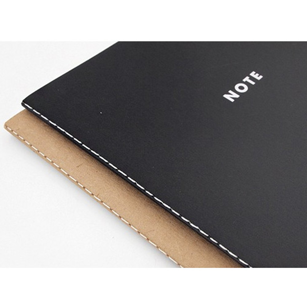 Detail of Modern thread bound A5 plain notebook