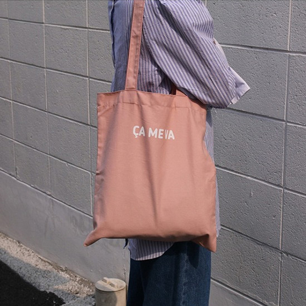 grey pink tote