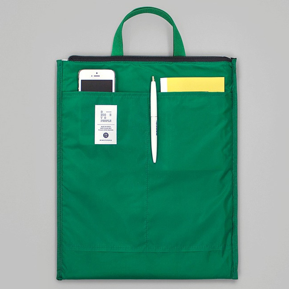 BNTP Coated cotton large document tote bag