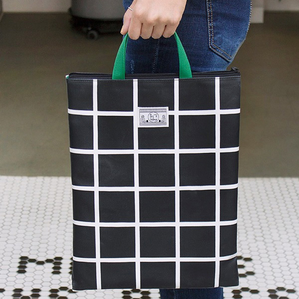 BNTP Coated cotton large document tote bag