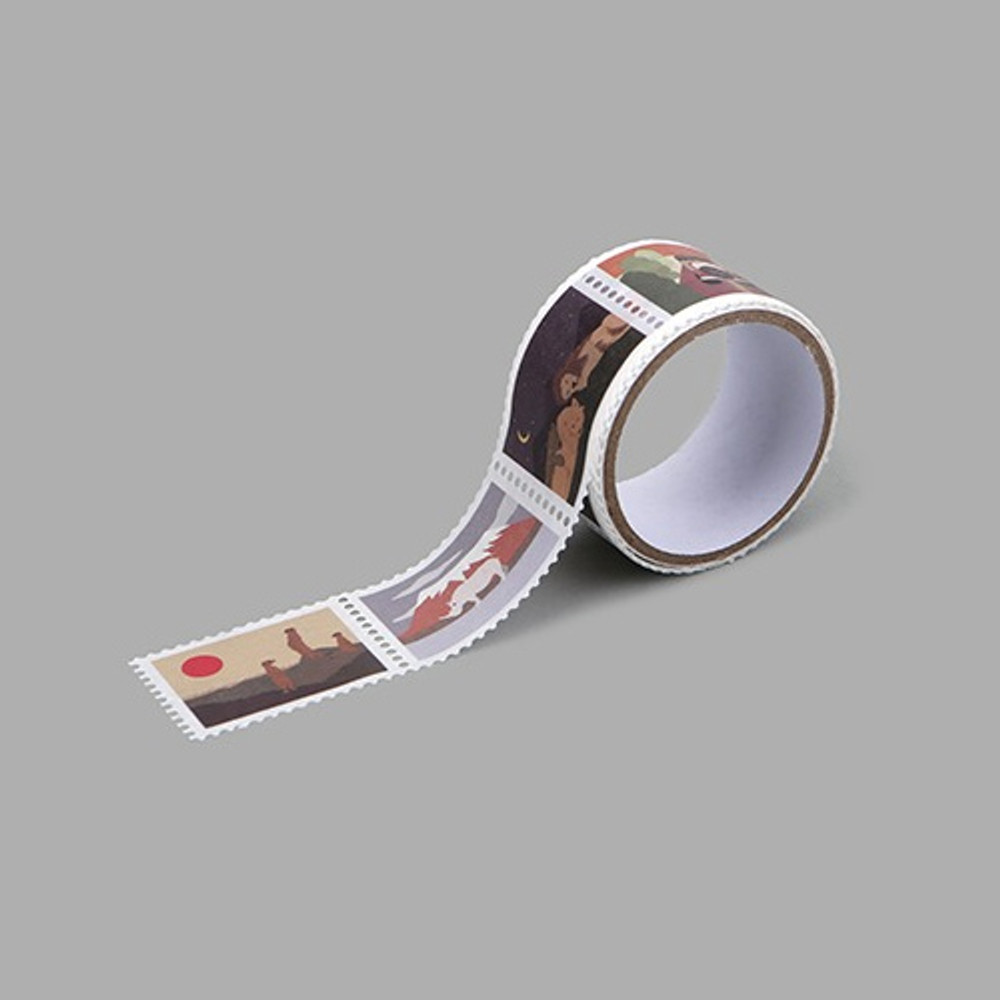 Safari deco single stamp masking tape