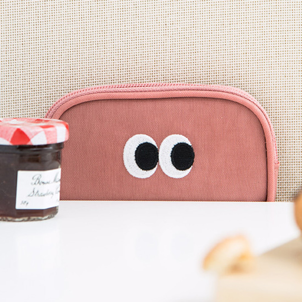 Pink - Livework Som Som stitching card case pouch wallet ver2