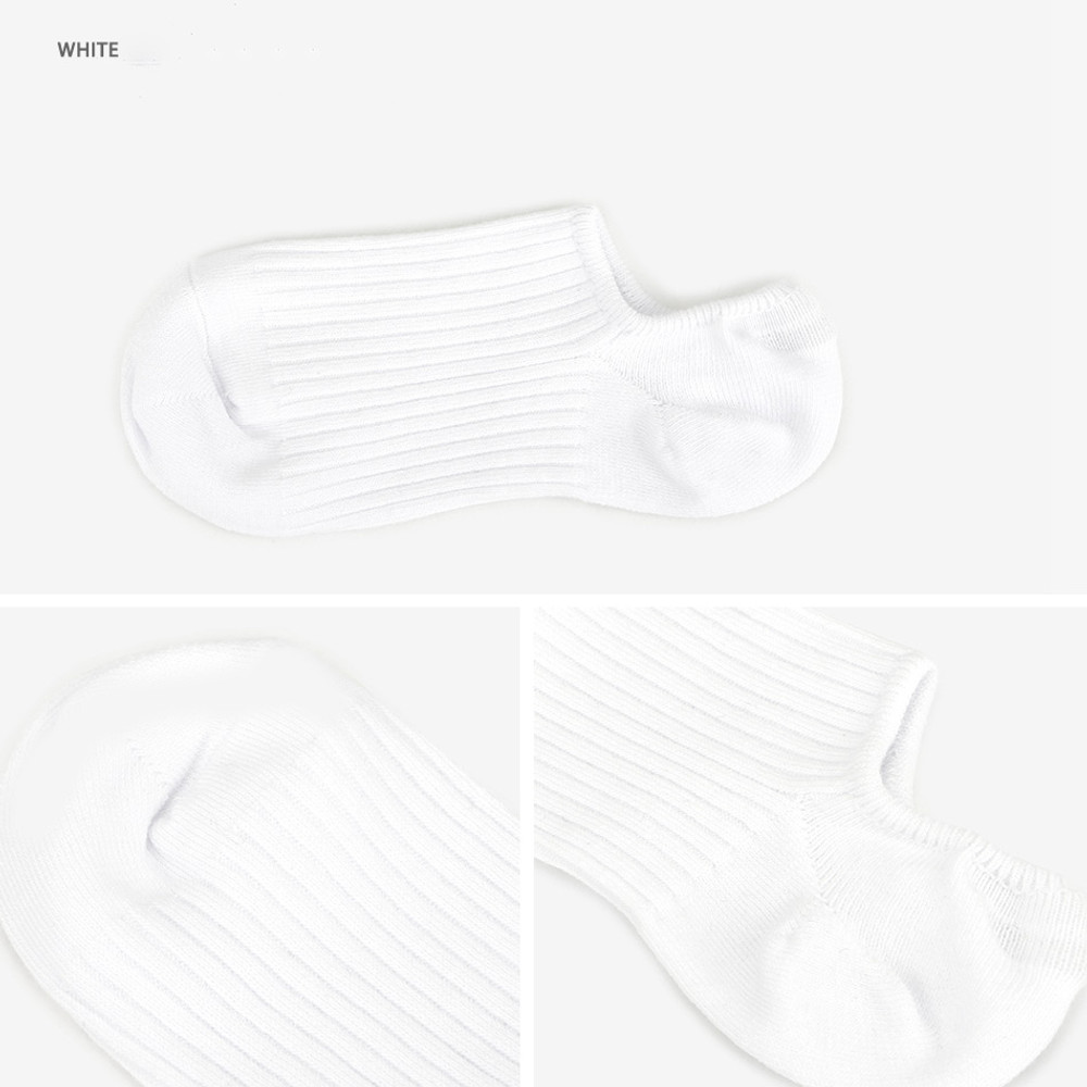 White - Dailylike Daily basic men no show socks