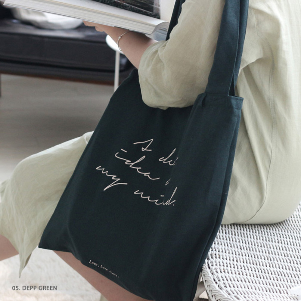 Wanna This Mind linen fabric daily shoulder bag Fallindesign