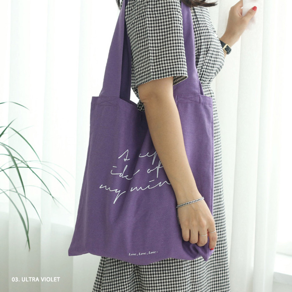 Wanna This Mind linen fabric daily shoulder bag Fallindesign