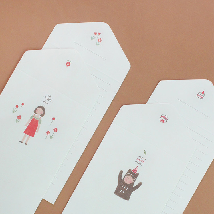 Dash and Dot Happy folded letter card set - fallindesign