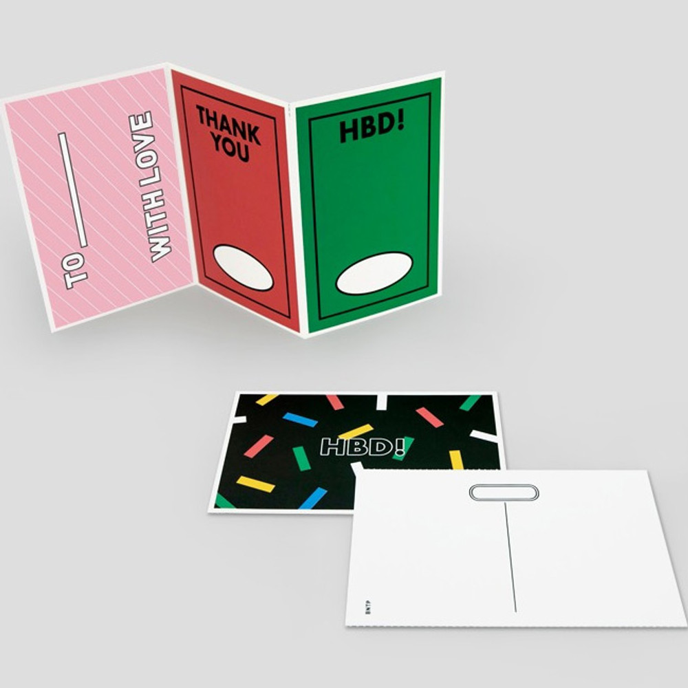 Message and pattern perforated postcard book 