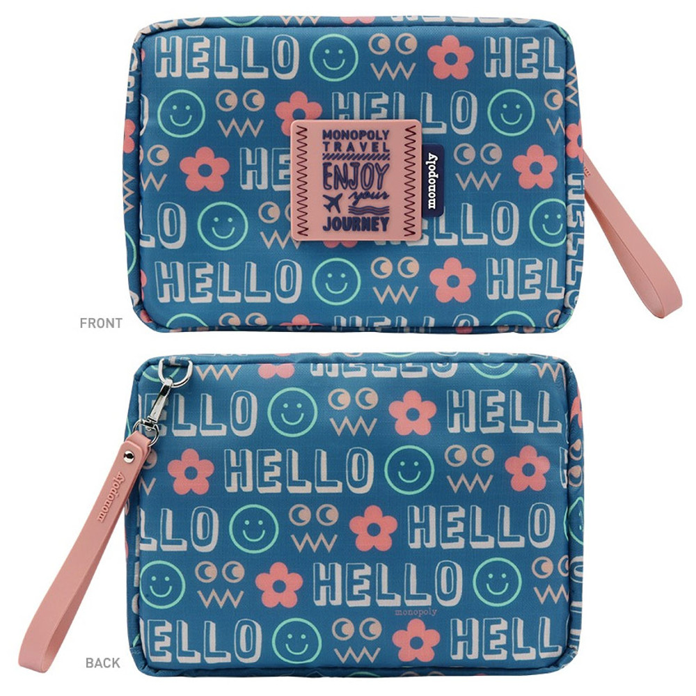 Alphabet Blue Everyday Pouch