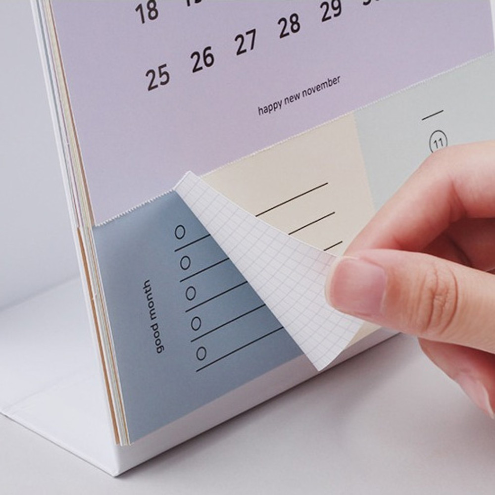 Checklist - 2019 Happy spiral bound color desk calendar