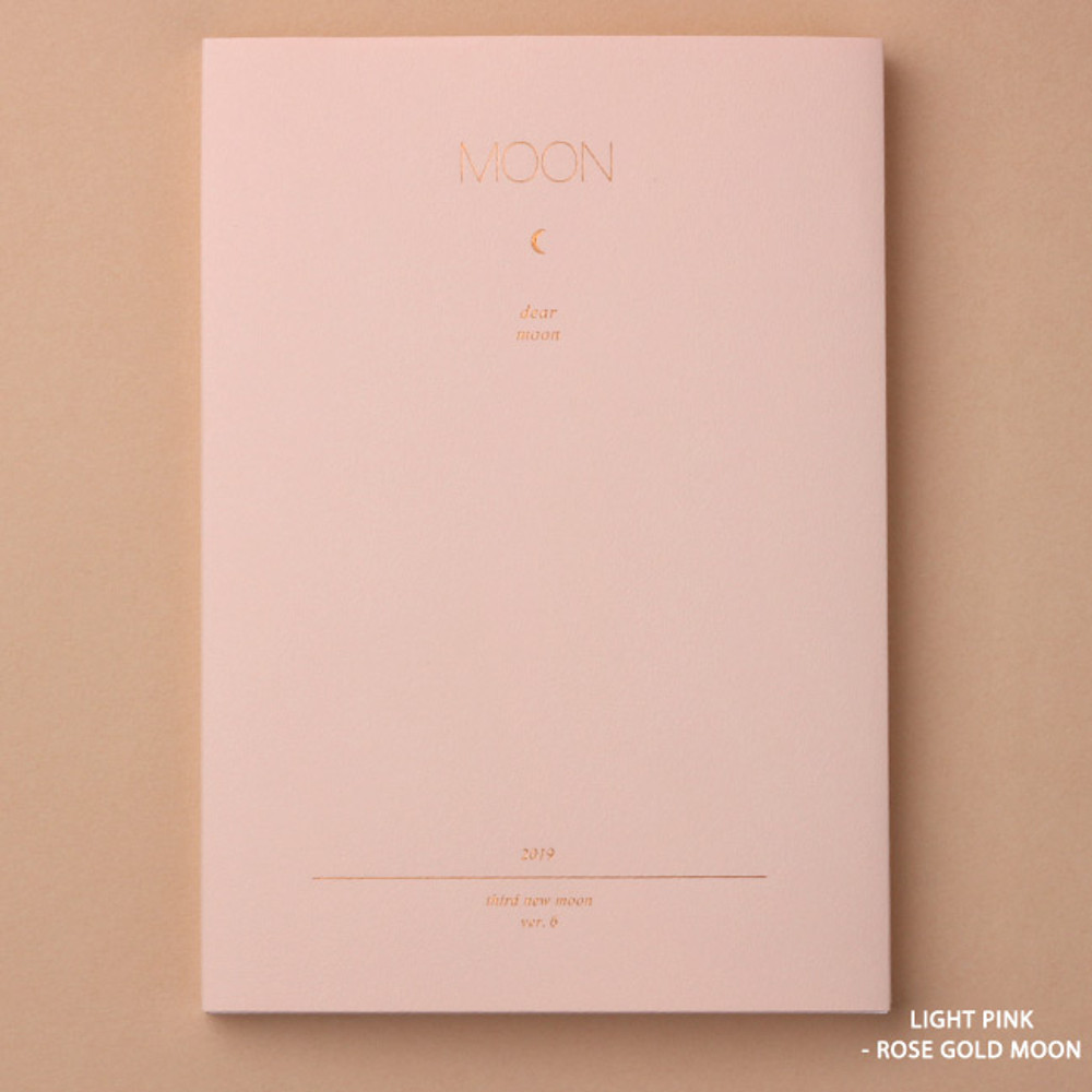 Light pink - 2019 Dear moon large dated weekly diary