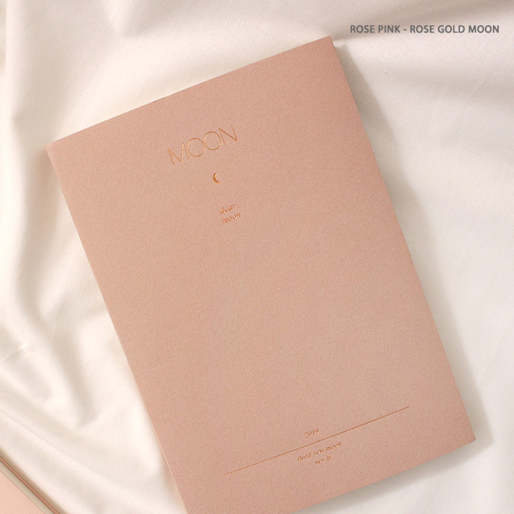 Rose pink - 2019 Dear moon large dated weekly diary