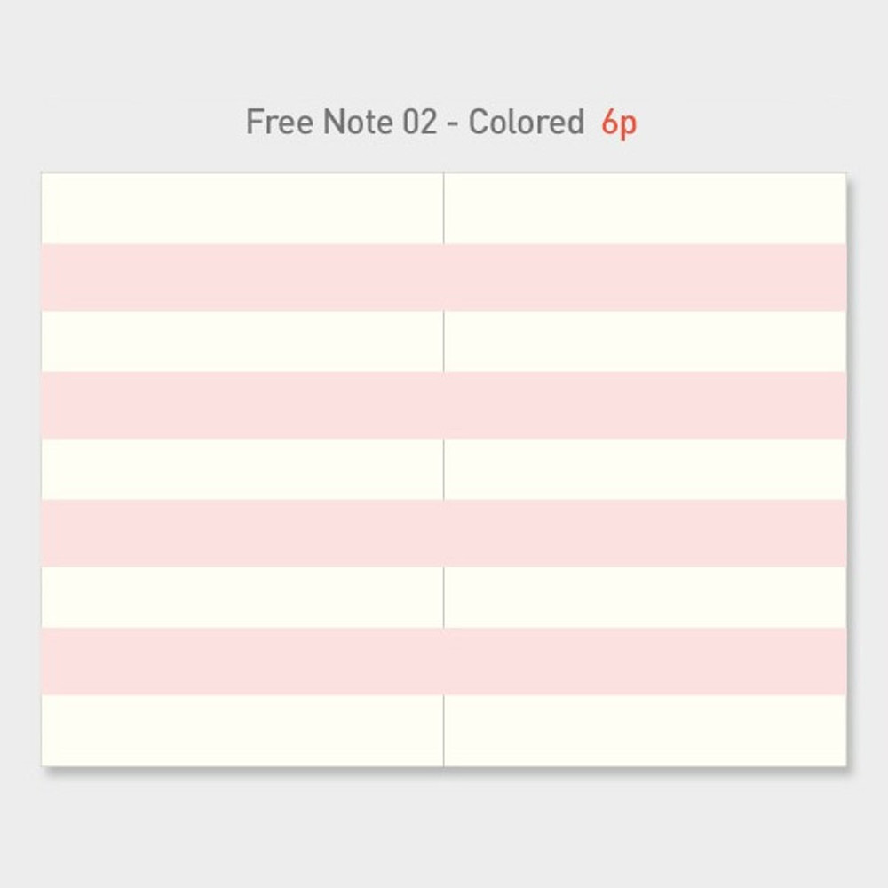 Colored free note - Paperian Good vibe only undated weekly planner