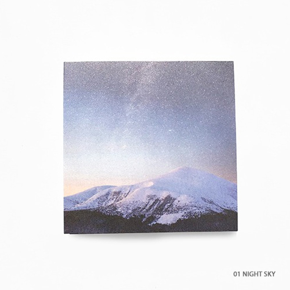 Night sky - O-check Four seasons plain memo notepad