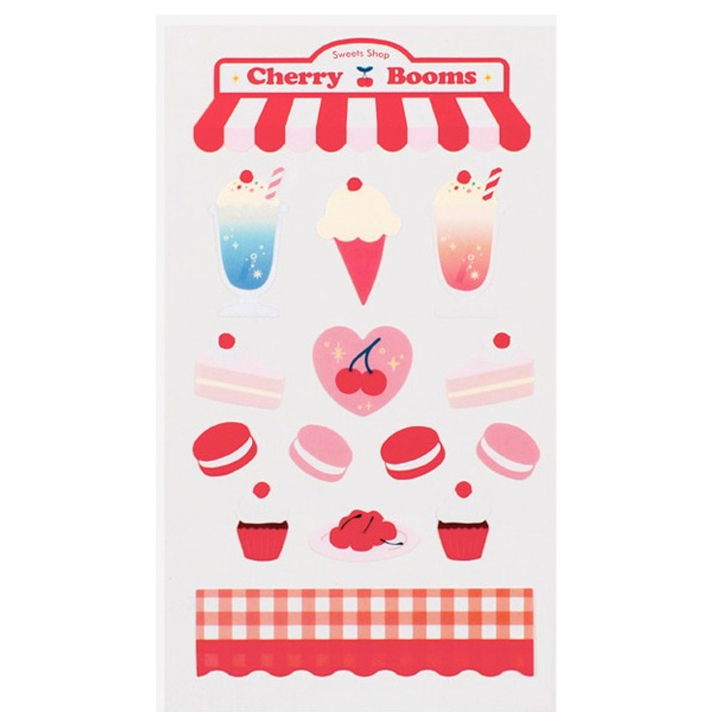Cherry dessert - Love and peace paper deco sticker