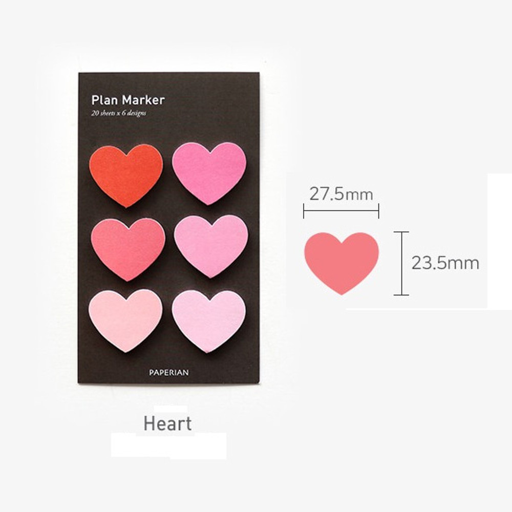 Heart small sticky notes memo notepad for planner