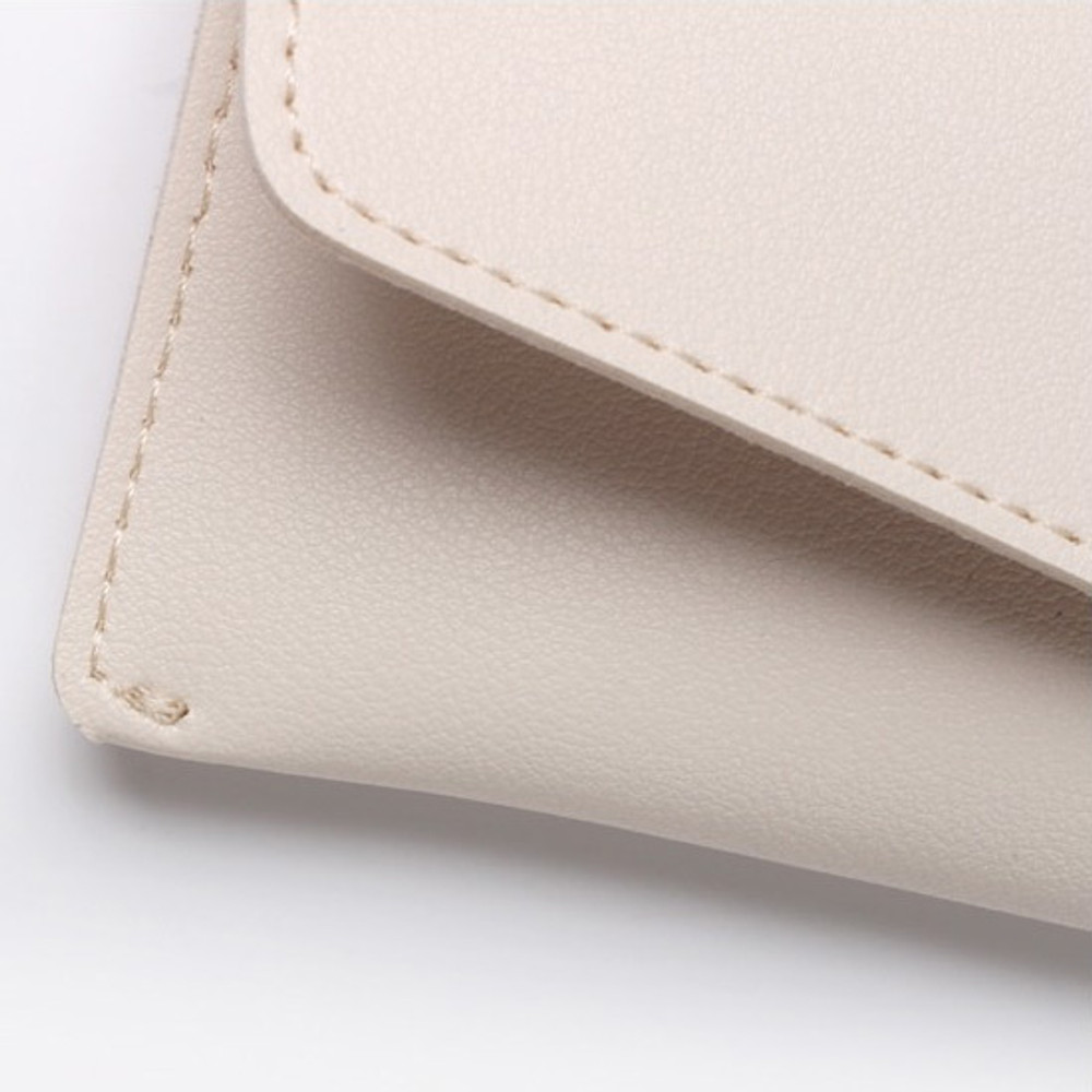Stitches - Merci PU stitched slim pencil case pouch