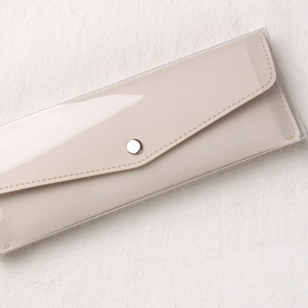 Package - Merci PU stitched slim pencil case pouch