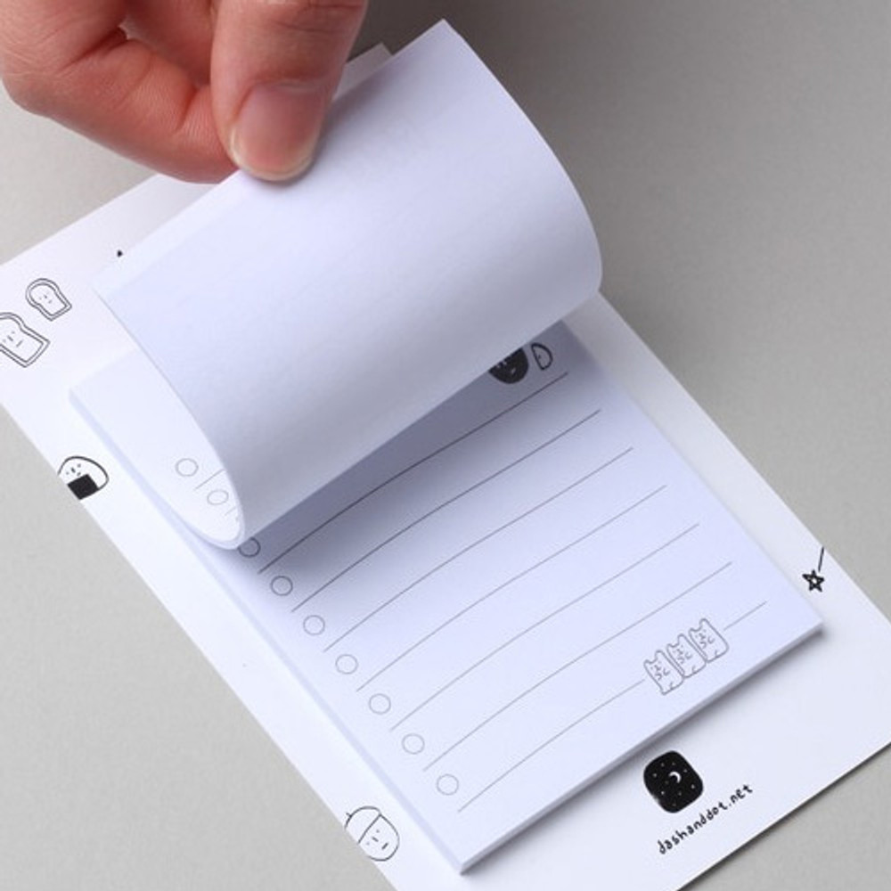 40 sheets - Dash and Dot Oh my sticky checklist memo notepad