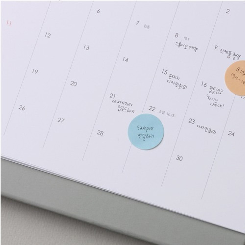 Example of use - Dots and angle memo notes sticky notepad