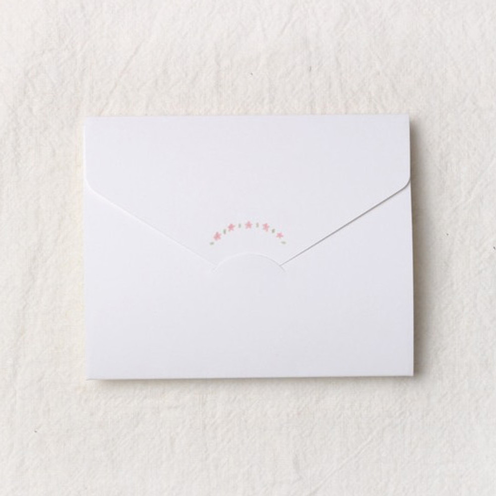 How to use - Thanks folded letter card envelope set