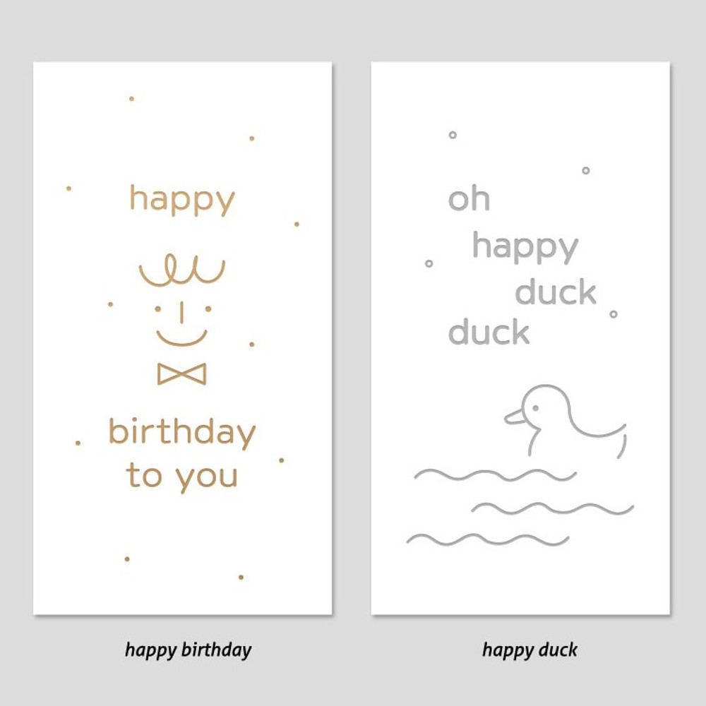 Option - Foil accent message card with envelope