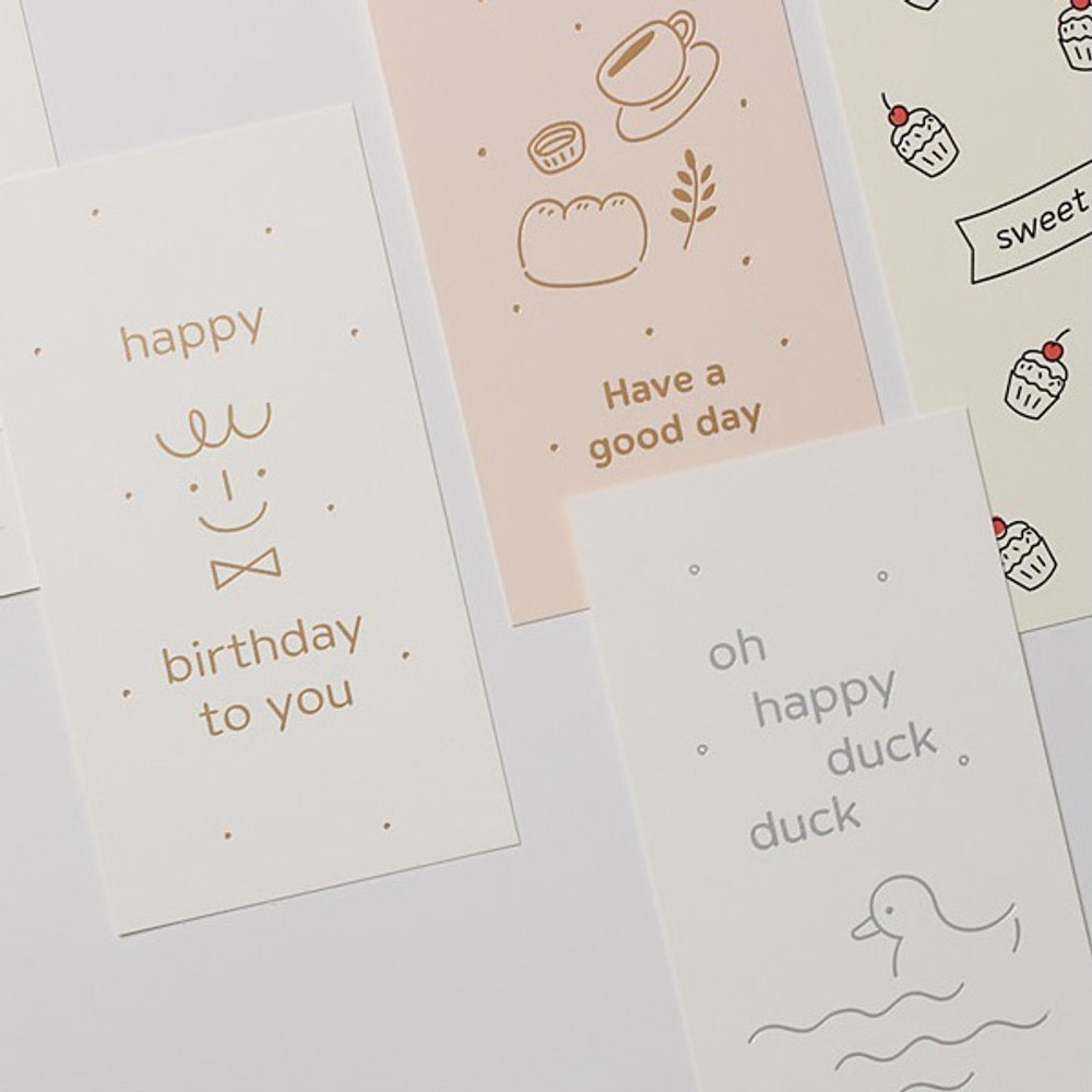 Dash and Dot Foil accent message card with envelope