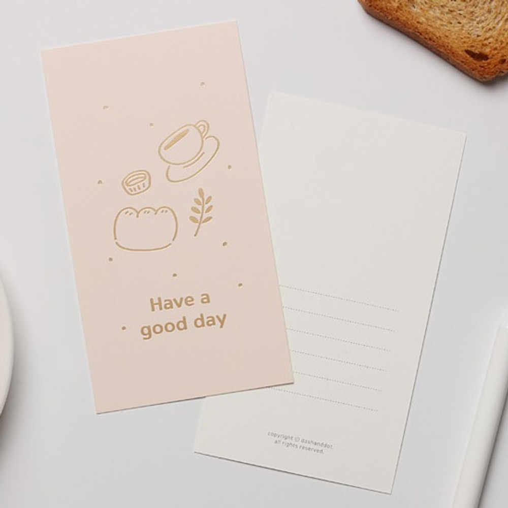 Dash and Dot Foil accent message card with envelope