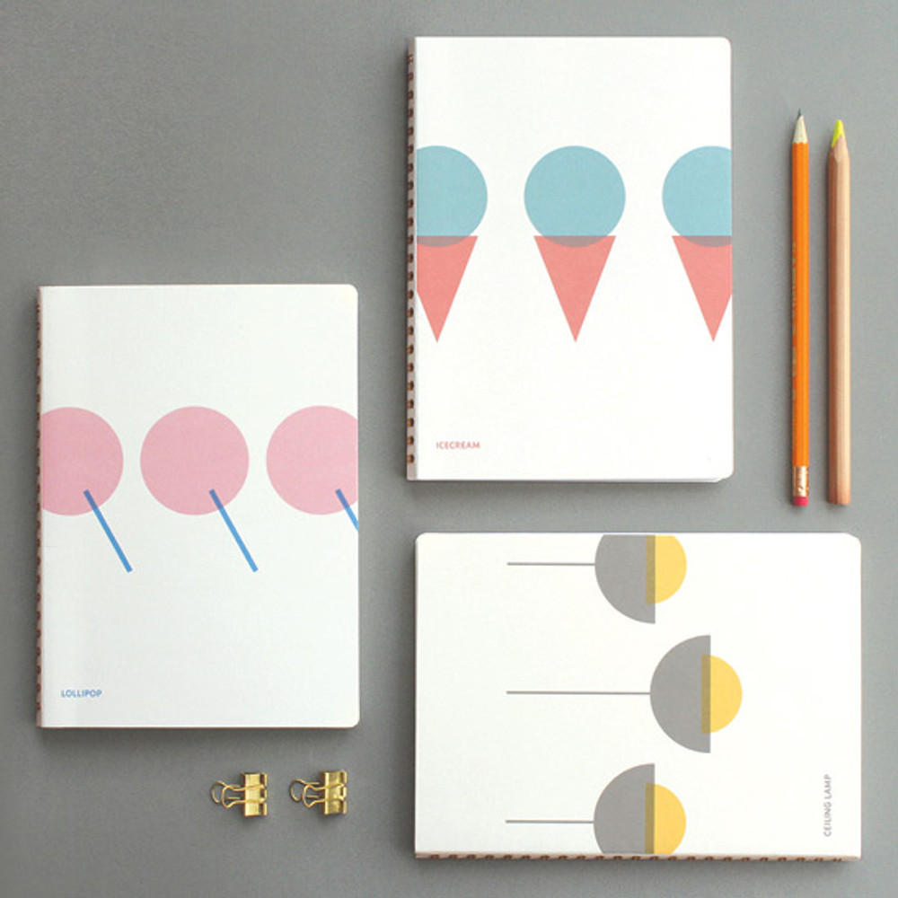designlab kki Combination spiral large lined blank notebook