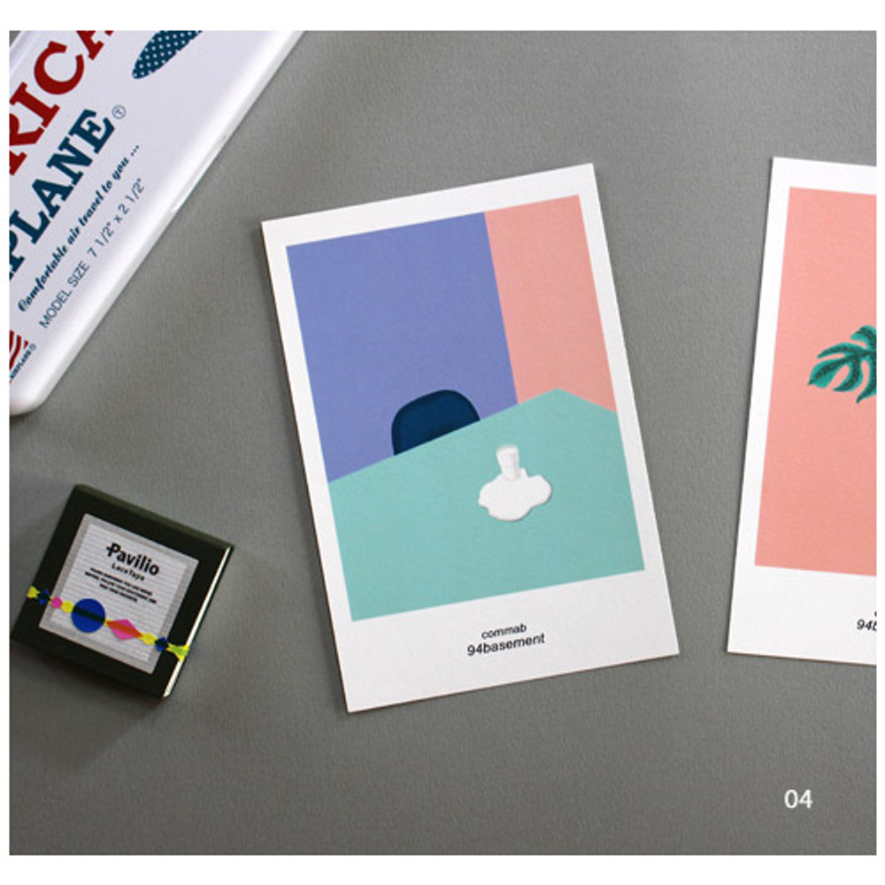 04 - CommaB analog and modern illustration postcard 