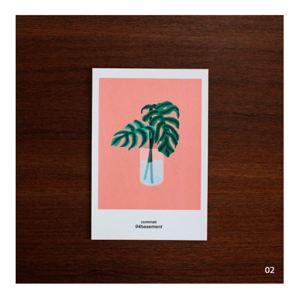 02 - CommaB analog and modern illustration postcard 