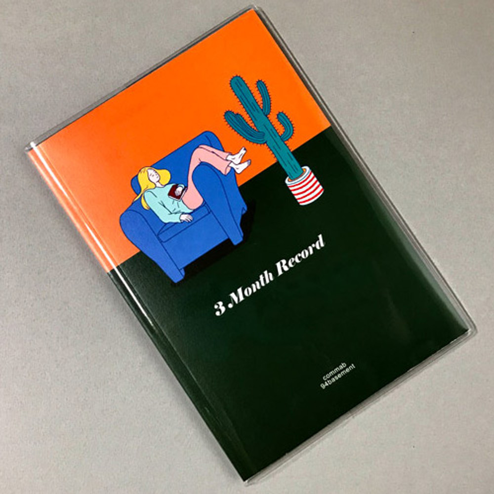 Clear PVC cover - Record 3 months dateless weekly diary