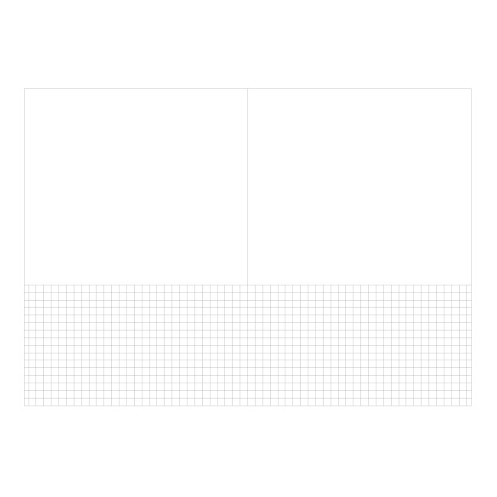 Half grid - O-CHECK Spring come medium school notebook 