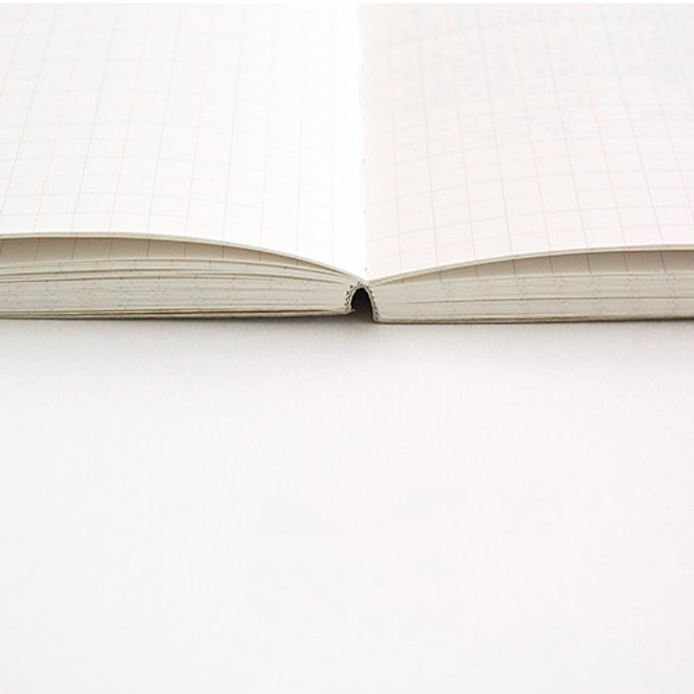 Open up to 180 degrees - Simple G A5 grid soft cover notebook